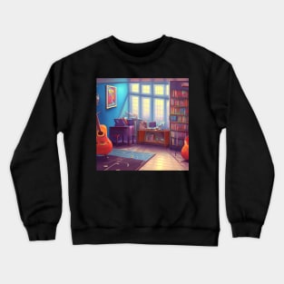 Playful Guitarist Friend Music Life in the 80s Crewneck Sweatshirt